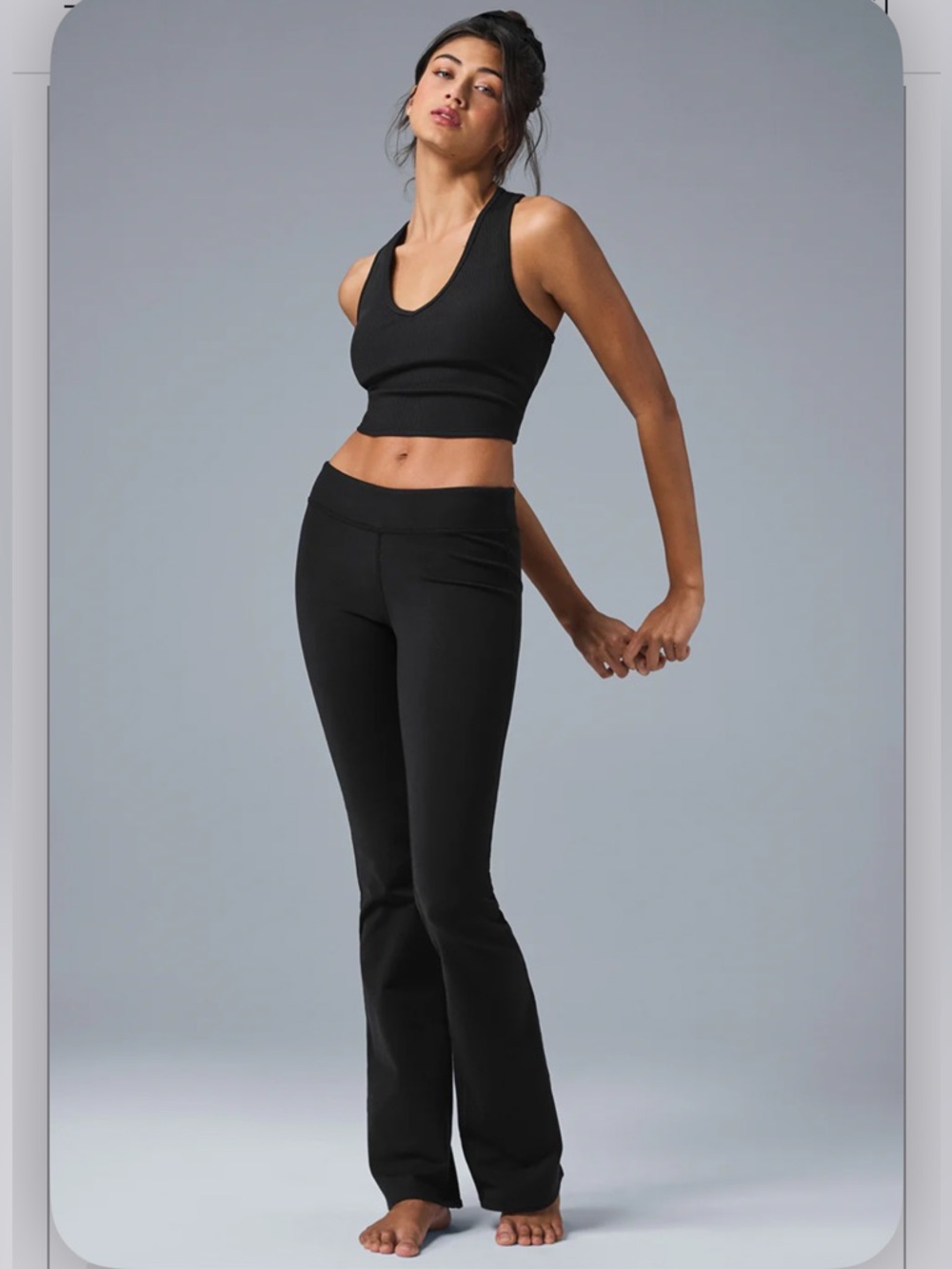 ALO Yoga Black Boot-Cut Flare Leggings